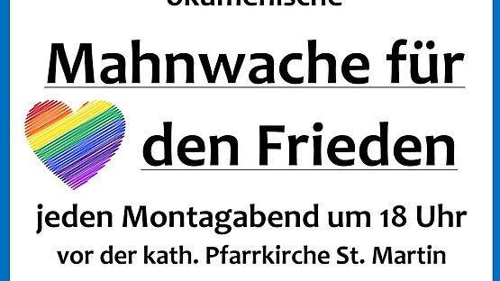 Mahnwache für den Frieden